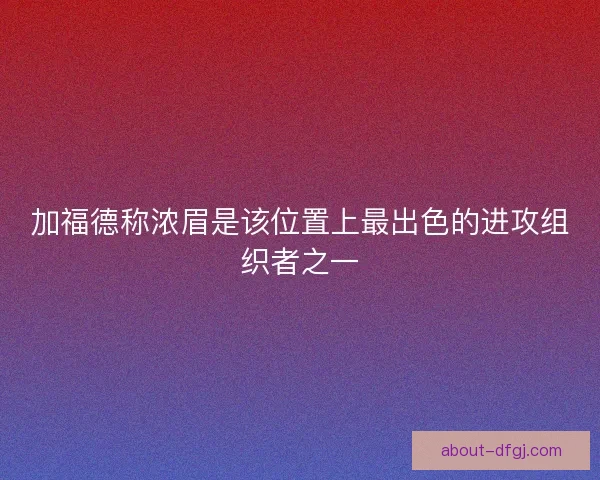 加福德称浓眉是该位置上最出色的进攻组织者之一 加福德称浓眉是该位置上最出色的进攻组织者之一