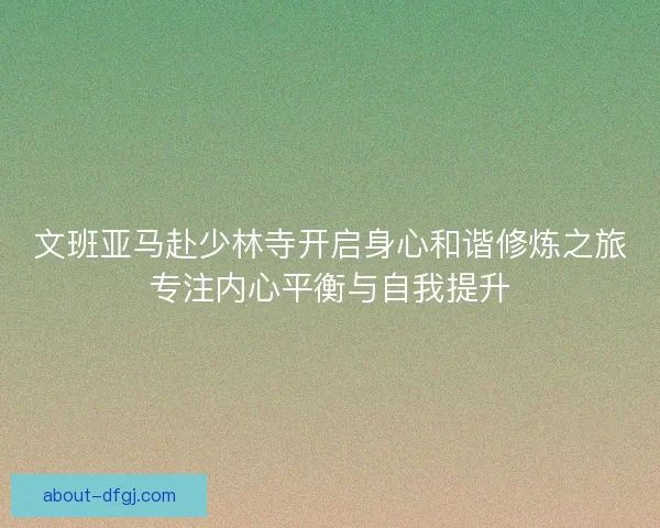 文班亚马赴少林寺开启身心和谐修炼之旅专注内心平衡与自我提升